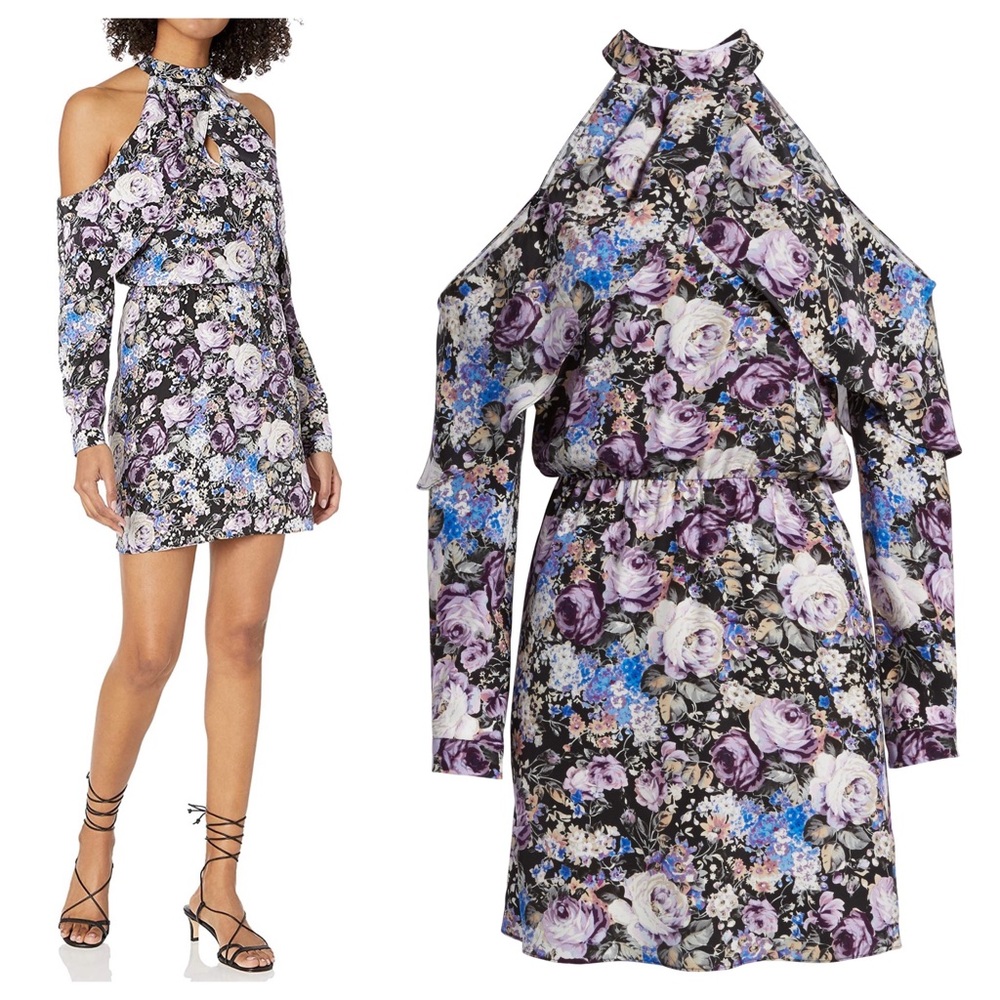 NWT 100% Silk Parker Noemi Cold Shoulder Dress